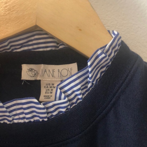 Navy blue long sleeve dress - Picture 2 of 4